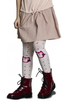 Dres fetițe Penti Pretty ,,Sissy'', bumbac- imprimeu hazliu cu pinguin, culoare vanilie