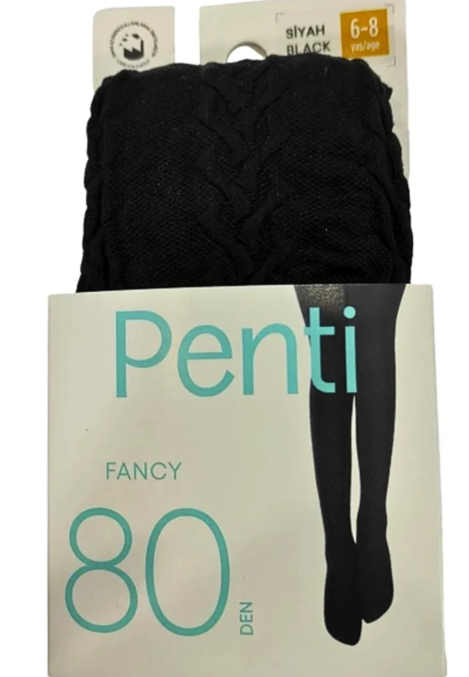 Dres fetițe  Penti 80 DEN ,,Fancy'' 80 Den- mat, opac, negru
