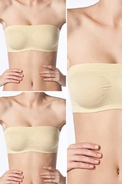 Bustieră modelatoare fără bretele NBB, Bej