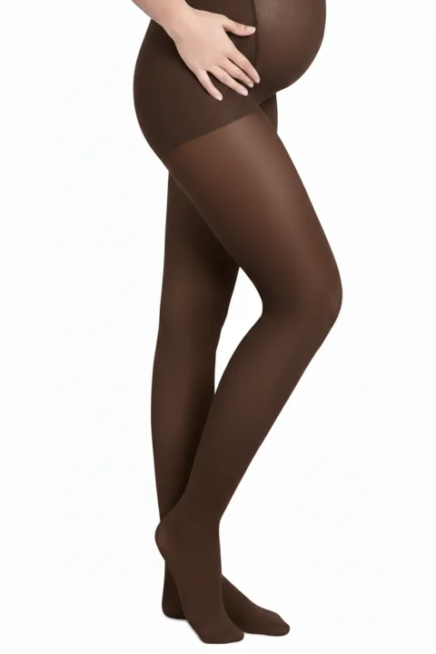 Dres Penti 40 DEN pentru gravide – Mat, Opac, Maro