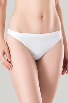 Chilot damă fără cusături , cu margine de silicon moale, tip slip, culoare alb