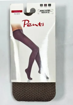 Dres damă Penti 70 DEN ,,Valeria''- cu model, culoare nucșoară