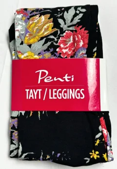 Colanți Penti, model înflorat multicolor, 97% vâscoză, 3% elastan „Flower”