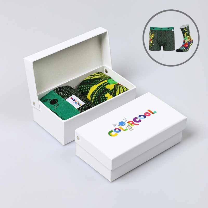 Set Barbati Boxeri și Șosete Graffiti - Imprimeu End 2 End Tulpar