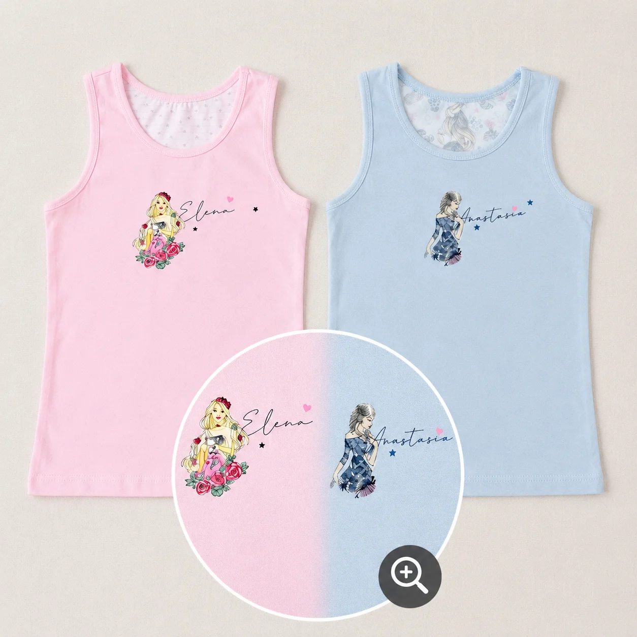 Set 2 Maiouri pentru Fetițe – roz si bleu