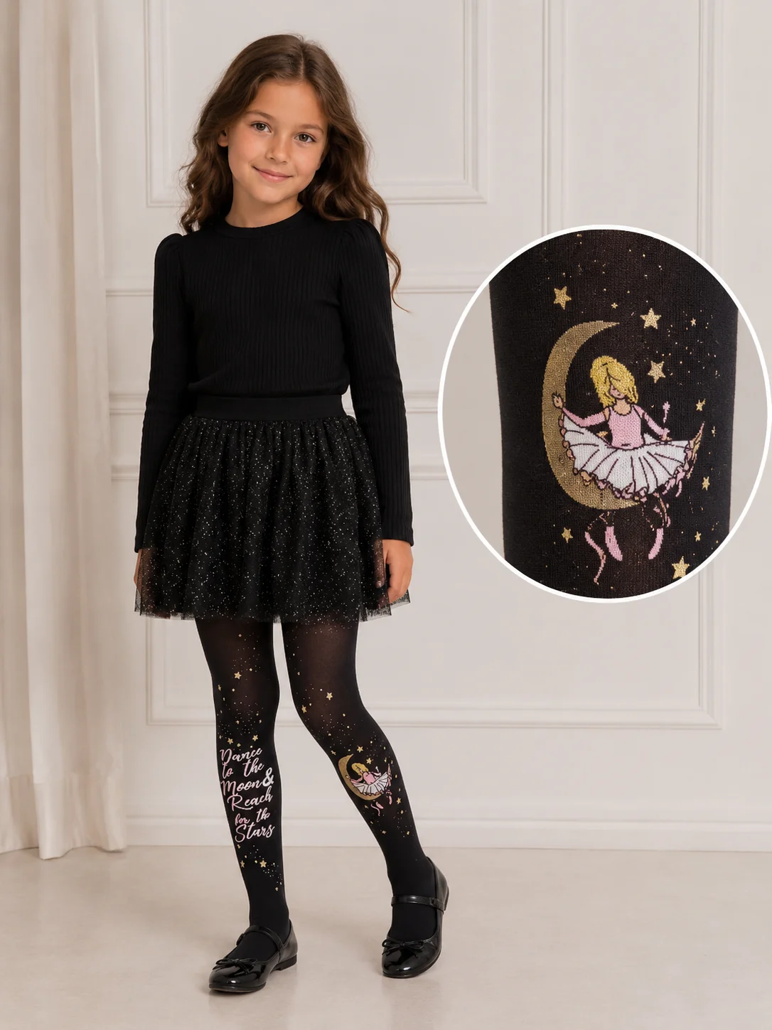 Dres fetițe Penti Pretty Dream Fairy”,  30 den ,Negru