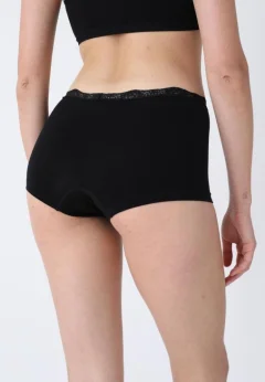 Boxeri Damă din Material Elastic cu Tiv din Dantelă – Negru