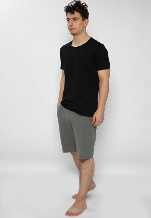 Pijama bărbați negru-gri – bumbac & modal