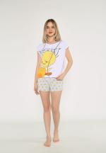 Pijama damă Looney Tunes cu imprimeu Tweety