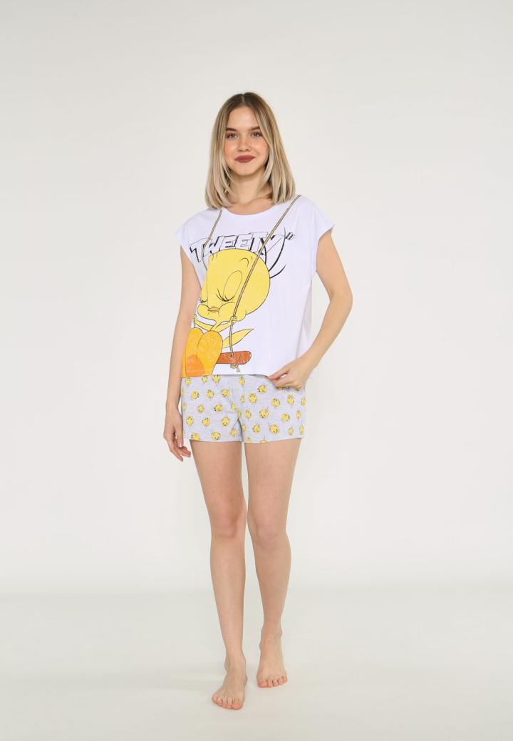 Pijama damă Looney Tunes cu imprimeu Tweety