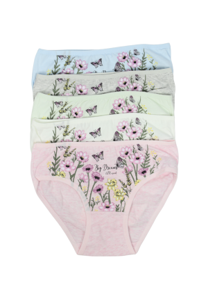 Set 5 chiloți fetițe – culori diverse