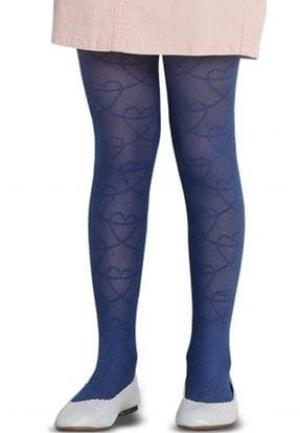 Dres fetițe Penti Pretty ,,Line'' 20 DEN-transparent, imprimeu linii, culoare bleumarin