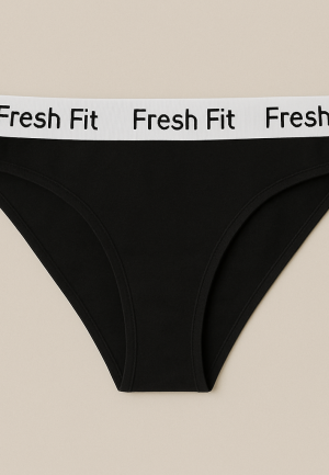 Chilot clasic Fresh Fit din bumbac și elastan-negru