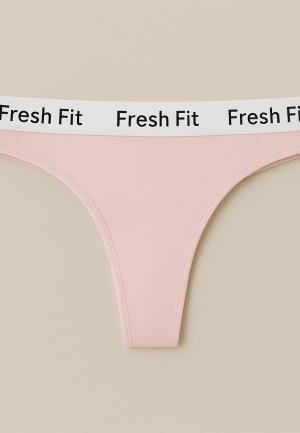 Chilot tanga Fresh Fit din bumbac și elastan-roz