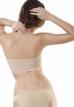 Bustiera dama elastica fara bretele, material lejer si elastic, culoare bej