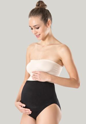 Chilot modelator pentru gravide, cu talie înaltă și bandă de silicon, culoare negru