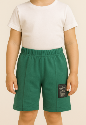 Pantaloni scurți sport copii cu dungă decorativă