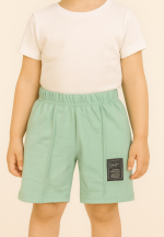 Pantaloni scurți sport copii cu dungă decorativă