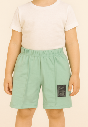 Pantaloni scurți sport copii cu dungă decorativă