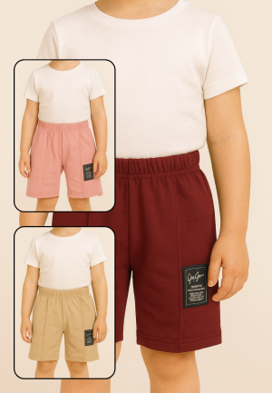 Set de 3 perechi, Pantaloni scurți sport copii