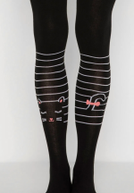 Dres dama Penti Lovely,bumbac ,,Miow K''- mat și opac, culoare negru