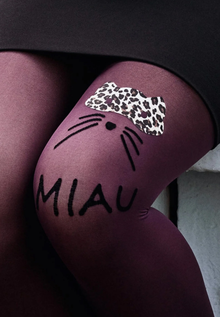 Dres Penti Lovely 40 DEN ,,Cat Mask" – Mov, Opac