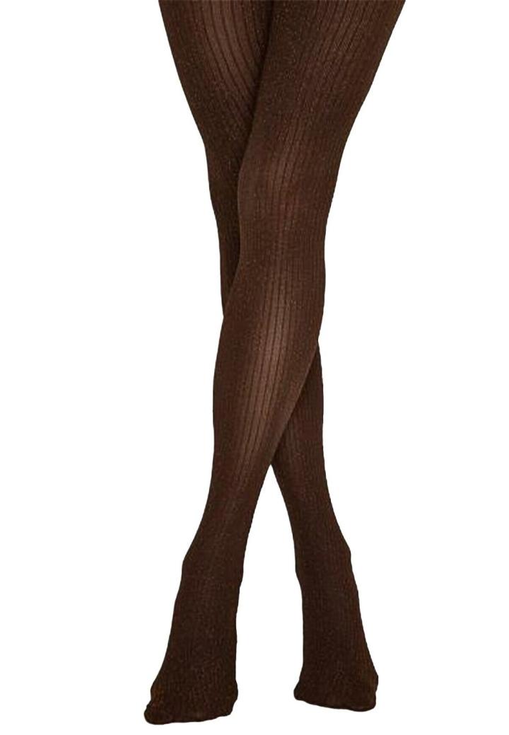 Dres Penti Lovely 70 DEN – Imprimeu ,,Shiny Rib'', culoare maro