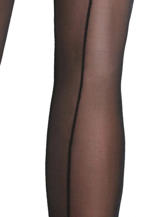 Dres Penti ,,Nostalji'' 20 DEN – cu dungă, mat și transparent, culoare negru