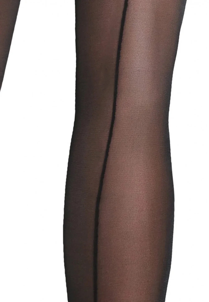 Dres Penti ,,Nostalji'' 20 DEN – cu dungă, mat și transparent, culoare negru