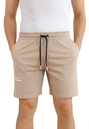 Pantaloni scurți bărbătești cu imprimeu, croială lejeră