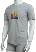 Tricou bărbați cu imprimeu DOWNTOWN – croială lejeră