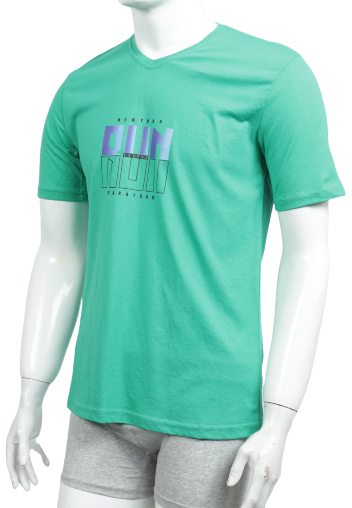 Tricou bărbați cu imprimeu RUN– croială lejeră