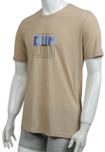 Tricou bărbați cu imprimeu RUN– croială lejeră