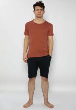 Pijama bărbați maro-negru – bumbac & modal