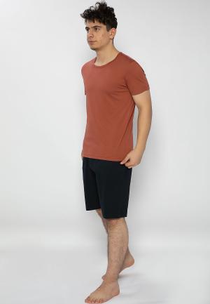 Pijama bărbați maro-negru – bumbac & modal