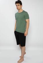 Pijama bărbați verde-negru – bumbac & modal