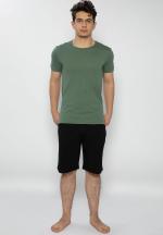 Pijama bărbați verde-negru – bumbac & modal