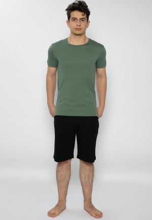 Pijama bărbați verde-negru – bumbac & modal