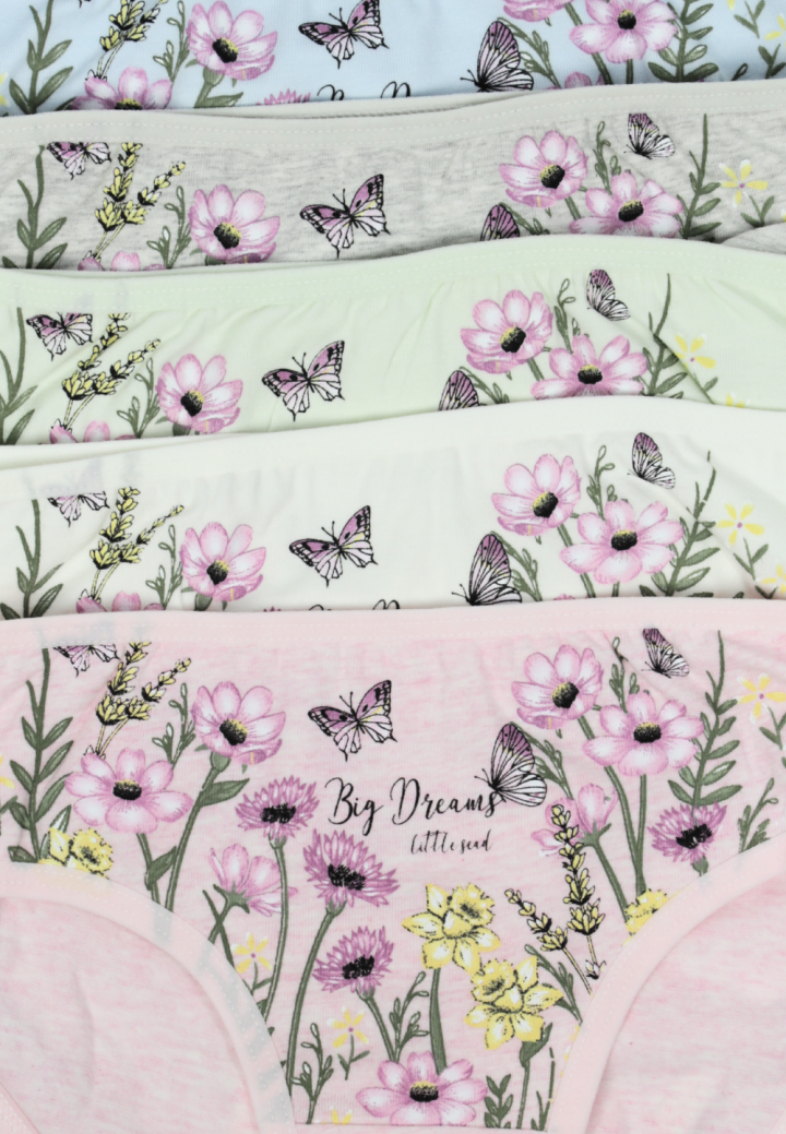 Set 5 chiloți fetițe – culori diverse