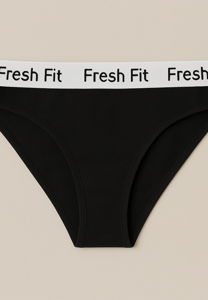 Chilot clasic Fresh Fit din bumbac și elastan-negru