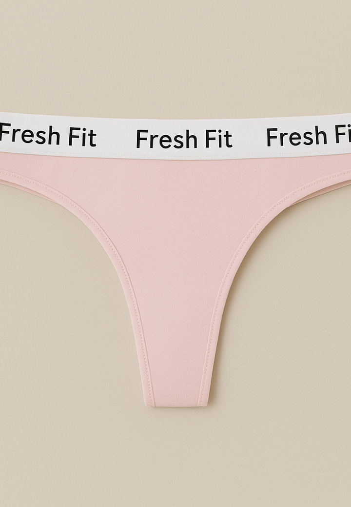 Chilot tanga Fresh Fit din bumbac și elastan-roz