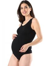 Maiou modelator pentru gravide, material elastic si comfortabil, culoare negru
