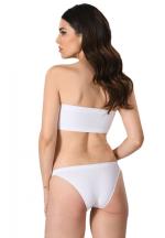 Bustiera dama elastica fara bretele, cu pad-uri, material lejer si elastic, culoare alb