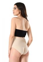 Chilot modelator pentru gravide, cu talie înaltă și bandă de silicon, culoare bej