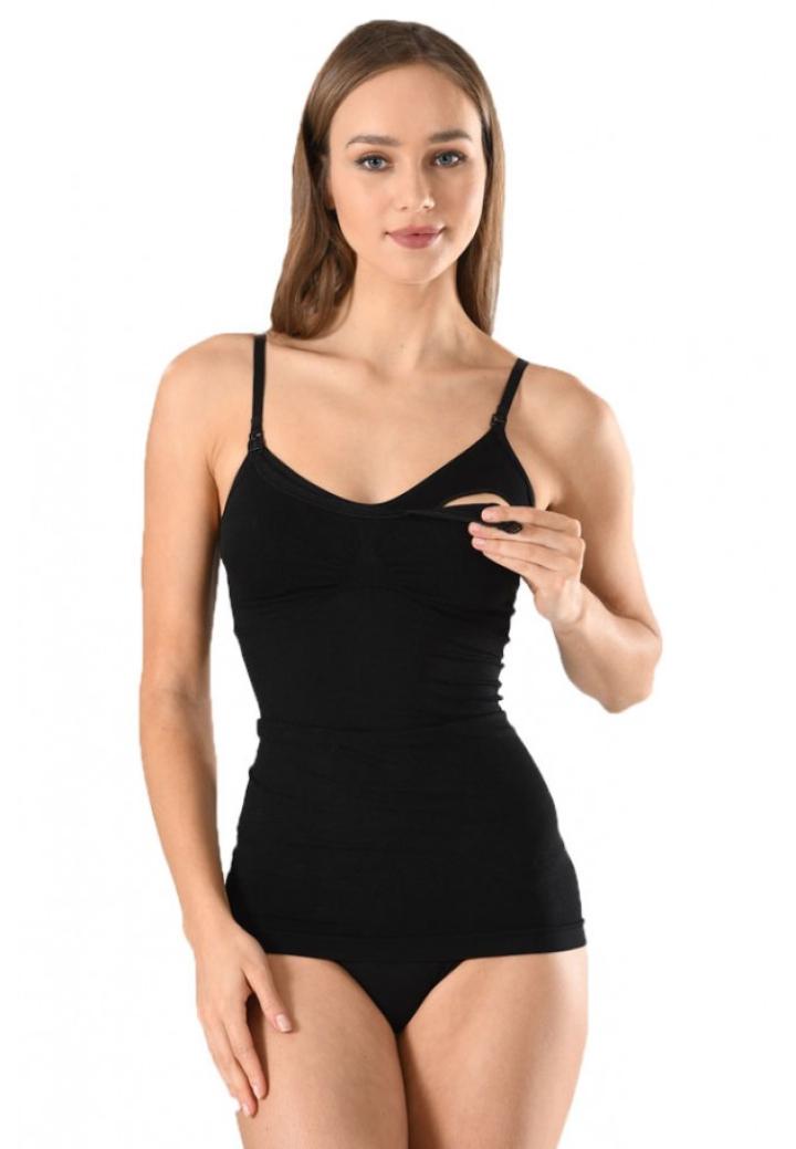 Maiou modelator pentru alaptat, material lejer si moale, culoare negru
