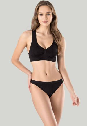 Bustiera dama elastica cu bretele groase, material lejer si elastic, culoare negru