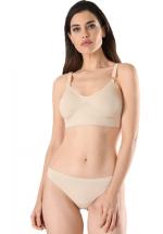 Sutien dama minimizer, material lejer, culoare bej