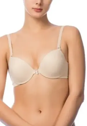 Sutien NBB cu burete si push-up, culoare bej