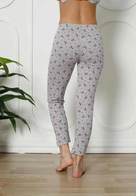 Pantaloni Damă Pijama Serena - Model cu Flori