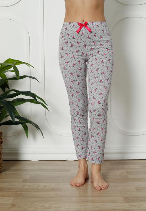 Pantaloni Damă Pijama Serena - Model cu Flori